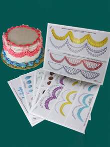 23 Trang mẫu thực hành làm bánh và bắt kem tự làm, phù hợp cho người mới bắt đầu, có bộ dụng cụ bắt kem, mẫu trang trí bánh - Nhiều màu - Xem 10