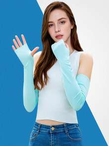 1PC Driving & Hiking Essential: Multi-Purpose Cooling Sleeves With Grip Pads + Open-Finger Design - Multicolor - View 9