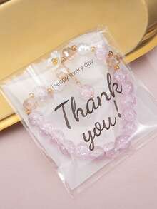 自封礼品袋标语图案透明礼品包装袋迷你珠宝收纳袋透明珠宝收纳袋，用于耳环、戒指、项链和其他小饰品，透明药丸收纳袋，办公室必备旅行配件，户外返校露营沙滩配件，男士女士男孩和女孩的节日礼物 - 無色 - 查看 8