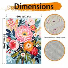 数字油画 - DIY 绘画 - 艺术油画装饰 40x50cm/16x20 英寸无框，节日理想礼物 - 彩色 - 查看 2