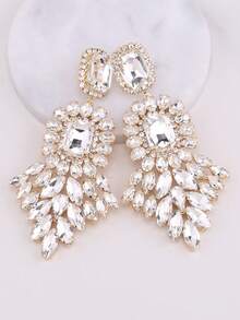 ACEHLN 新款女士水晶吊坠耳环 水钻耳环 婚礼 女士派对 时尚珠宝配饰 批发礼品 个性耳环 - 白 - 查看 11