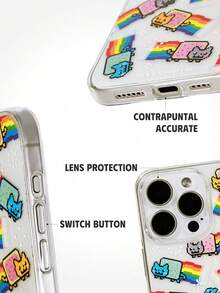 Funda para teléfono Funda para teléfono con estampado de dibujos animados lindos de moda con funda para phone 1 12 13 14 15 16 - transparente - Ver 3