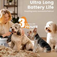 1 Set Of 2pcs Pet Electric Clipper With LED Digital Display Battery Level, Low Noise Pet Electric Trimmer Grooming Kit For Brushing Dogs And Cats Hair, Professional Pet Beauty Clipper Electric Trimmer Kit