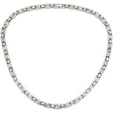 Titanium Magnetic Necklace For Men And Women Pure Titanium Sier Necklace 3500 Gauss Magnets Fashion Magnetic Jewelry - As Pic - View 2