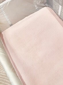 1 件婴儿床床单，柔软透气，紧贴床垫，舒适呵护宝宝肌肤，方便使用的设计 - 淺粉色 - 查看 9