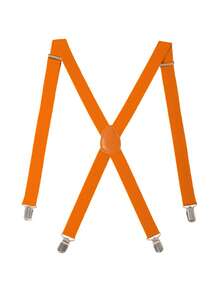 Solid Color Suspenders For Men - Adjustable X Back Suspenders With Strong Clips For Going Out Outfit Wedding Party And For Gift Autumn-Winter Accessories Halloween Costume - Multicolor - View 9