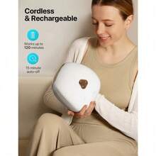 Cordless Hand Massager With Heat And Compression For Finger And Wrist Massager Machine, Mothers Day Gifts - White - View 2