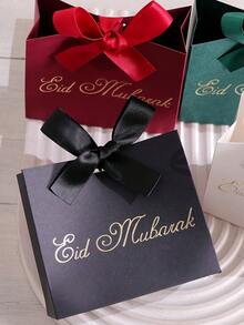10pieces Of Exquisite Mini Gift Boxes Specially Designed For Eid Al-Adha, Elegantly Designed In Black, Green And White, Red, Uniquely Gold Plated, With Luxurious Ribbons. Suitable For Candies, Chocolates And Small Gifts. Perfect For Festive Celebrations, Special Occasions And Heartfelt Surprises. Elegant Packaging For Unforgettable Moments - Multicolor - View 7