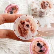 Agarre para Kindle, Soporte para teléfono con agarre personalizado con foto de mascota, Agarre magnético para teléfono, Agarre para teléfono con foto de mascota personalizada