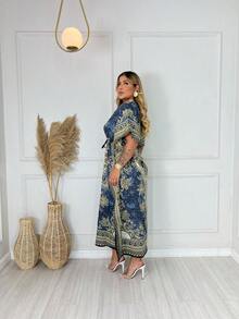 Long  Kaftan - Grey - View 2