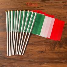 Italienische Nationalflagge, italienische Handfahnen, vielseitig einsetzbar für Veranstaltungen, Partys, Geschäfte, Sport, Festivals, Inneneinrichtung, Außendekoration, Gartendekoration, Feiertags-Dekoration - Verschiedenfarbig - Übersicht 13