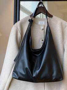 Nova Bolsa Feminina de Ombro de Grande Capacidade, Estilo de Moda, Bolsa de Couro