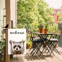 Garden Flag Fun Raccoon Vertical Double-Side Outdoor Decoration Garden Lawn Home Decor 12 X 18 Inches