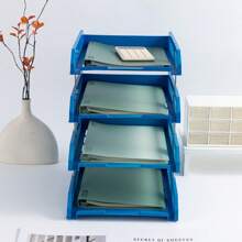 Multi-Layer Horizontal File Organizer, Large Capacity Storage For Documents, Contracts, Files, Various Colors, Desktop Office Necessity