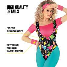 Morph Costumes 80s Workout Costume For Women - Retro Fancy Dress With Leotard, Shorts, Legwarmers & Accessories - Perfect For Halloween Parties - Multicolor - View 4