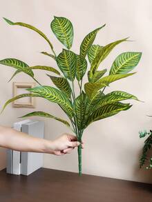 1PC 27.5-Inch (H) Simulated Green Plant Branches For Home Living Room, Bathroom, Balcony, Party Table Decoration, Garden And Courtyard Green Plant Decoration - Green - View 17