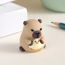 1pc Soft Rubber Kapi Bala Creative Shaped Pencil Sharpener, Cute Cartoon Silicone Pencil Sharpener - Multicolor - View 10