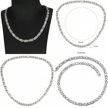 Titanium Magnetic Necklace For Men And Women Pure Titanium Sier Necklace 3500 Gauss Magnets Fashion Magnetic Jewelry - As Pic - View 1
