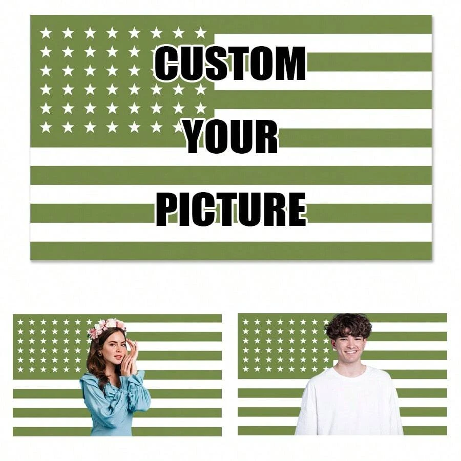 1pc Customizable Personalized Tapestry With Photos And Text, For Birthday, Wedding, Halloween, Christmas, Party, Father's/Mother's Day, Home Decor, Bedroom Aesthetics,Decoration And Hanging Fabrics For Student Dormitories During The Start Of The School Year, - 彩色 - 查看 1