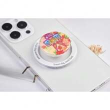 Soporte magnético plegable y telescópico personalizado para teléfono con ilustración dibujada a mano, accesorios para teléfono