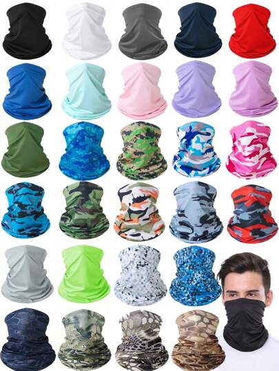 1 件装多用途头巾骑行围巾骑行头巾男女颈罩防晒冰丝户外钓鱼徒步头饰面罩