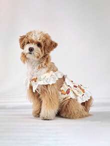 Cute Ruffle Design Dog Physiological Pants, Dog Diapers / Sanitary Menstrual Pants - Yellow - View 9