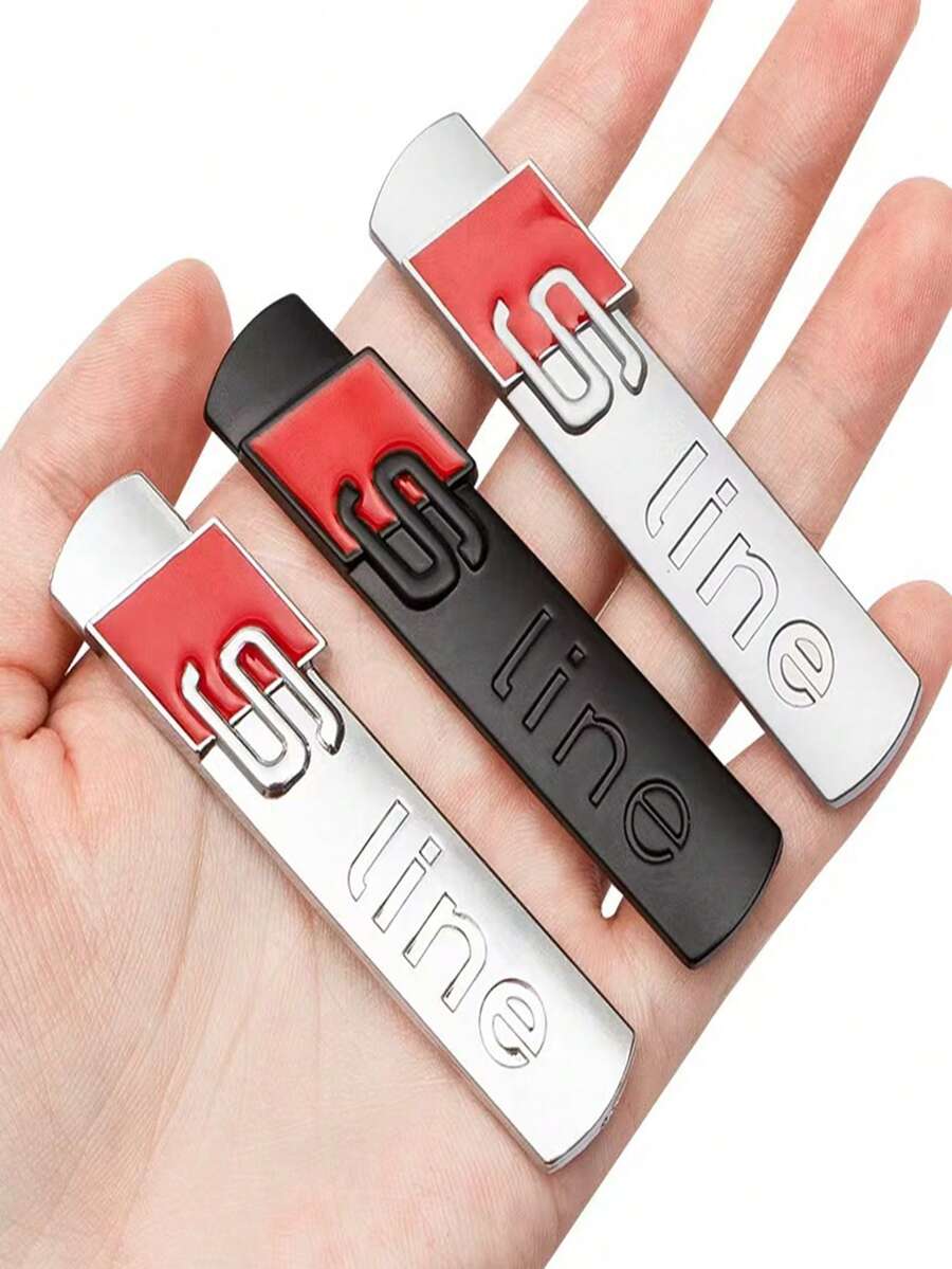 适用于奥迪 Q5 Q7 A3 A5 A4L A6L A8L 跑车贴花的 Sline 侧徽贴纸 - 均碼 - 查看 1