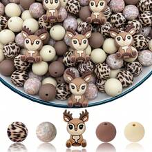 30 יחידות סט חרוזי סיליקון בעלי חיים מקסים - ערכת יצירה עשה זאת בעצמך - מתאים לתכשיטים, מחזיקי מפתחות ועיצוב הבית - מושלם לשרשראות, צמידים ונעלי קסמי - סט חיות כועס תלת מימד - ראה 23