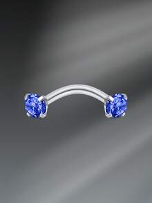 CIZME Joyería para piercings de 16G: Pendientes Rook, Anillos de Ceja, Anillos de Labio de Acero Inoxidable, Aro de Cartílago, Pendientes Rook Daith, Tragus y Piercing de Body con Barra Curva Cubierta de CZ, Anillos de Ceja de 16G, Barra Curva, Anillos de Ceja, Piercing de Superficie Daith y Tragus - Plateado - Ver 19