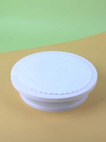1pc Plastic Cake Turntable Mat, DIY Cake Base Pad, Cake Bottom Tray, Available In 4", 6", 8", 10", Baking Mat For Cake Decorating - White - View 11