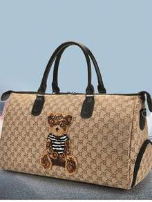 2025 New Shoulder Bag, Fashionable Simple Large Capacity Short-Distance Travel Bag - Khaki - View 1