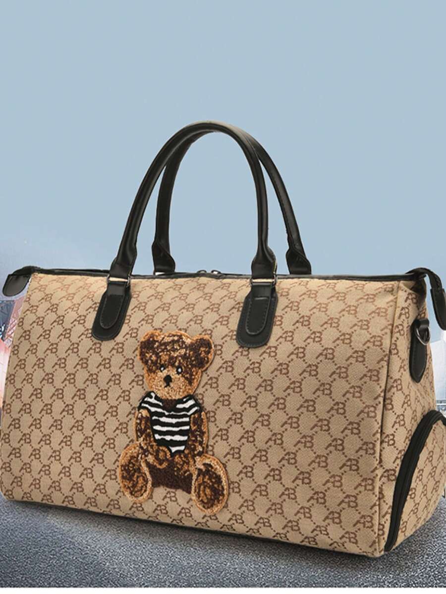 2025 New Shoulder Bag, Fashionable Simple Large Capacity Short-Distance Travel Bag - Khaki - View 1