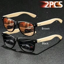 Moda Bambus Drewno Vintage Kwadrat Unisex Moda Okulary Mężczyźni Kobiety Luksusowa Marka Projektant Drewniane Moda Okulary Klasyczne Tropikalna Plaża Wakacje Lato Pastele Prostokąt Okulary Błyszczący Materiał Elegancki Estetyczny Wakacje Stroje Odcienie