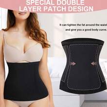Kumayes Waist Trainer For Women Tummy Control Girdle Band Waist Cincher Body Shaper Postpartum Recovery Belt - Black - View 3
