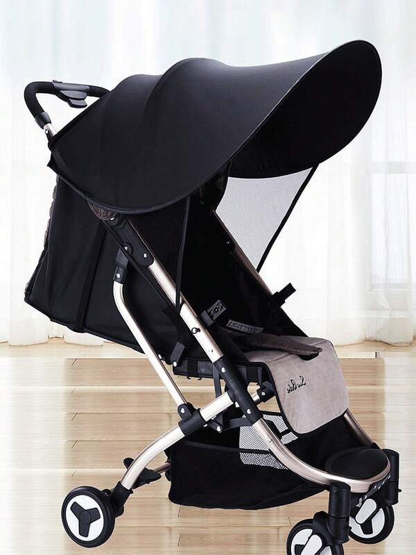 1pc Large Size High Landscape Baby Stroller Sunshade Accessories, UV Resistant Sunshade Cover, Two-Way Car Light Blocking Universal