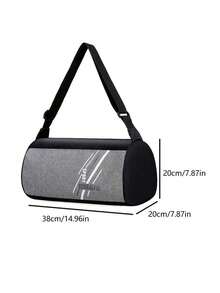 Túi đeo chéo thể thao hình trụ phối màu giản dị, túi thể thao hình trụ họa tiết chữ cái giản dị, túi xách tay du lịch nhẹ có khóa kéo tiện dụng hàng ngày, túi hành lý rộng rãi, túi tập gym, túi tote cỡ lớn, túi dung tích lớn, túi vải bố, túi đi biển cuối tuần, túi du lịch, túi tập gym. - Nhiều màu - Xem 2