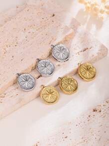 3pcs Stainless Steel Asymmetrical Octagram Star Plated Gold Pendant Charms, DIY Jewelry Making Findings, Suitable For Necklace, Bracelet, Anklet, Keychain