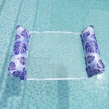 1pc Inflatable Pool Leaf Pattern Double Tube Floating Bed, Foldable Single Person Water Hammock - Multicolor - View 13