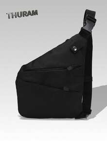 Fanny Pack Sling Chest Bag Waterproof Bag For Outdoor Hiking Camping Black Bag Travel Essentials Holiday Essentials Bag For Men Fanny Pack Bags Men Summer Back To School The Sporty Life Summer Bag Springbreak Vacation Bag Pack Belt Bag Waist Bag School Supplies - Multicolor - View 2