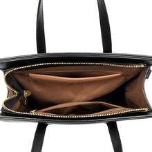 Large PU Tote Bag In Urban Minimalist Style - JH - 612 - Spring 2025 Collection - Available In Black, Misty Blue, Red, Earthy Brown, Beige, Burgundy With Stitching & Embossing - Daily Matching - Dusty Blue - View 5