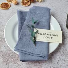 12pcs/Pack 42*42cm/16.5*16.5in Soft Fringe Linen Napkins, Multi-Color Square Handmade Serviettes For Wedding, Holiday Decor, Hotel, Wiping Cups, Christmas Dinner, Daily Use, Table Decoration, Tea Towels, Handkerchief