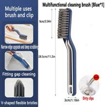 Cepillo para juntas del piso, cepillo para el piso del baño, cepillo de limpieza del baño, cepillo duro, herramienta de limpieza manual para ranuras de piscinas y bañeras