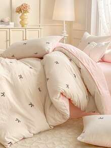 3/4pcs Children's Bedding Kit Includes 1 Piece Quilt Cover, 1 Sheet And 1-2 Pillow Covers (Not Including Pillows), Soft Touch, Machine Washable, Non-Rinsed Or Color Faded, Zippered Design For Long-Lasting Durability