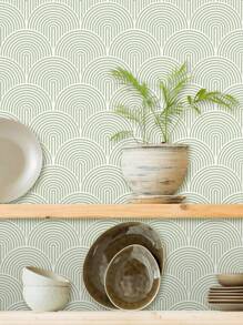 1 Set 10PCS-7.87X7.87in Midcentury Modern Warm/Fresh Sage Vintage Self Adhesive Vinyl Floor Tiles,Peel And Stick Floor Tile DIY Flooring For Kitchen Backsplash Decor Refresh Your Home