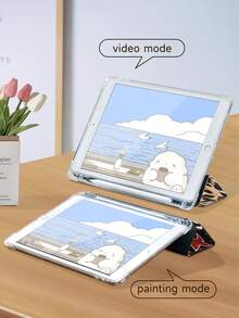 豹纹台球保护壳 8 件套，适用于 iPad Air4/5 10.9 英寸、iPad 7/8/9/10.2 英寸、iPad 第 10 代、Kindle Paperwhite 第 12 代 2024、Kindle（第 11 代）2022、Galaxy Tab S6 Lite 10.4 英寸，具有自动睡眠/唤醒功能 - 彩色 - 查看 7