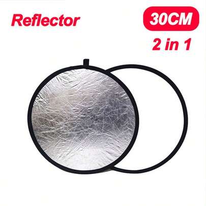 5 trong 1 Tấm phản quang tròn có thể thu gọn dùng để chụp ảnh, đèn chiếu sáng, bộ khuếch tán, phụ kiện, nhiều đĩa, phông nền, đạo cụ chụp ảnh ngoài trời
