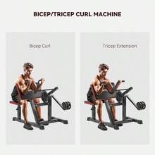 Adjustable Preacher Curl Bench, Multi-Functional Weight Bench With Handlebar And Elbow Cushion For Home And Outdoor Gym - 1 - View 3