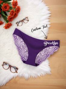 1 Peça de Calcinha Branca Personalizada, Calcinha de Noiva Personalizada Sexy, Presente de Chá de Panela, Calcinha Sem Costura Mrs, Adequado para Dia dos Namorados, Noite de Núpcias, Lua de Mel, Festa de Lingerie, Presentes para Amigos, Esposa e Mãe