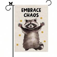 Garden Flag Fun Raccoon Vertical Double-Side Outdoor Decoration Garden Lawn Home Decor 12 X 18 Inches