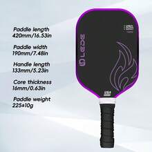 Lightweight Offensive Carbon Fiber Rackets, TPE Edge Banding, PP Honeycomb Core, Carbon Fiber Peak Rackets, A Perfect Combination Of Performance, Durability And Style, Professional Personal Practice Rackets, Gift Set - Purple - View 4